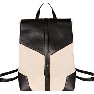 {Deux Lux} Vegan Leather Canvas Backpack